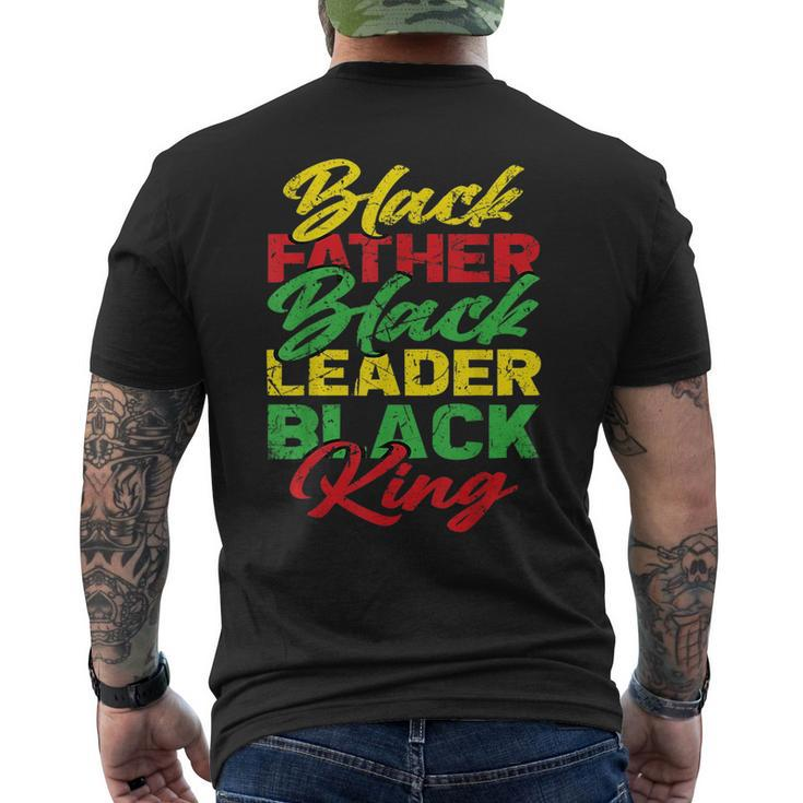 Black Father Black Leader Black King Fathers Day Dad  Mens Back Print T-shirt