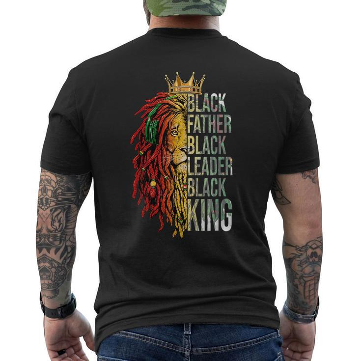 Black Father Leader King Melanin Men African Fathers Day  Mens Back Print T-shirt