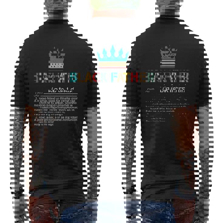 Black Father Noun Fathers Day African American Black Father Mens Back Print T-shirt