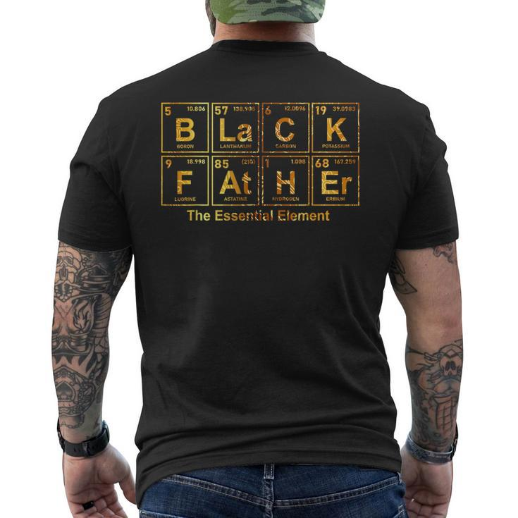 Black Father Periodic Table Of Elements Fathers Day  Mens Back Print T-shirt