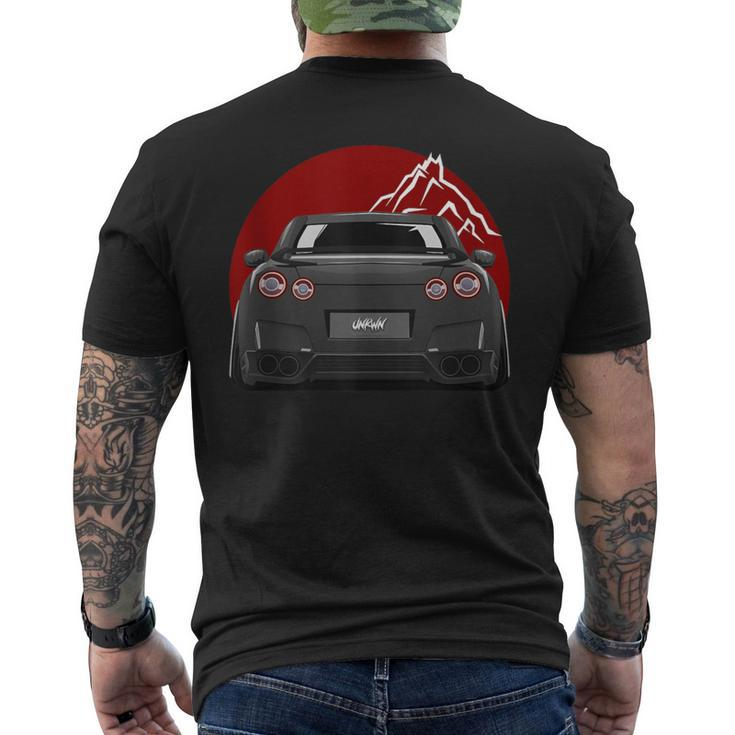 Black Gt R 35 Jdm Skyline Tuner Racing Stance Men's T-shirt Back Print