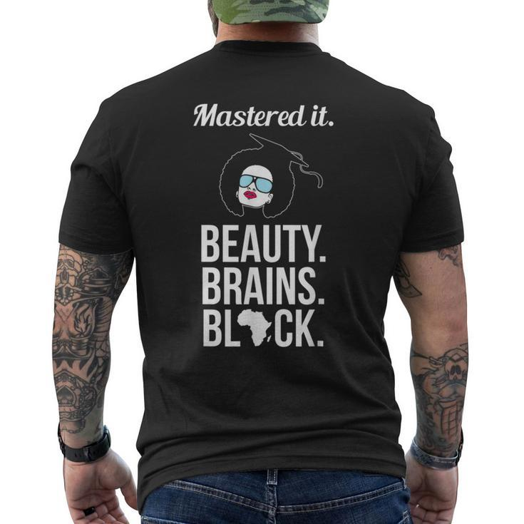 Black Queen Mastered It Masters Graduation T   Mens Back Print T-shirt