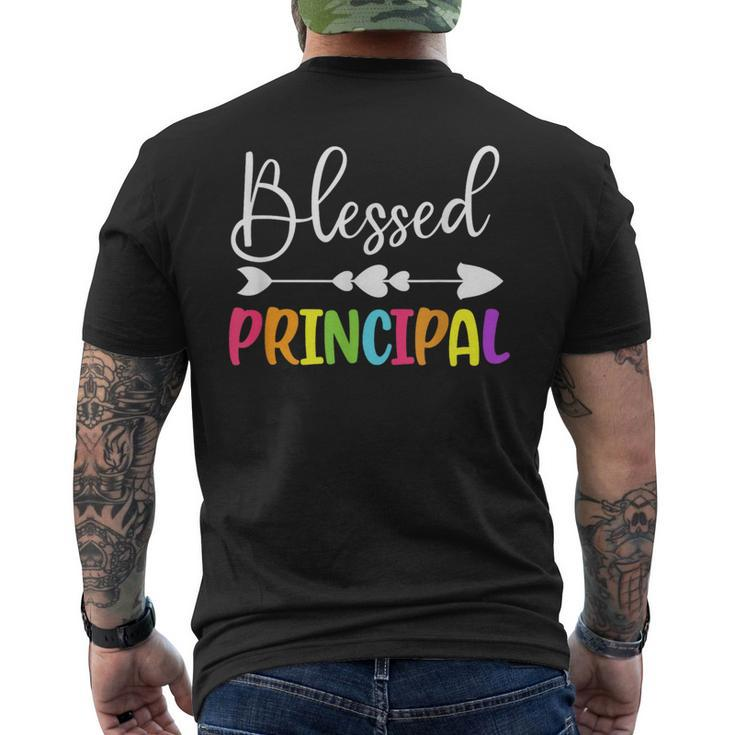 Blessed Principal Back To School Principal Appreciation Men's T-shirt Back Print
