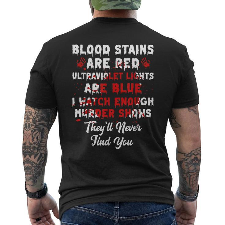 Blood Stains Are Red Horror Horror Men's T-shirt Back Print