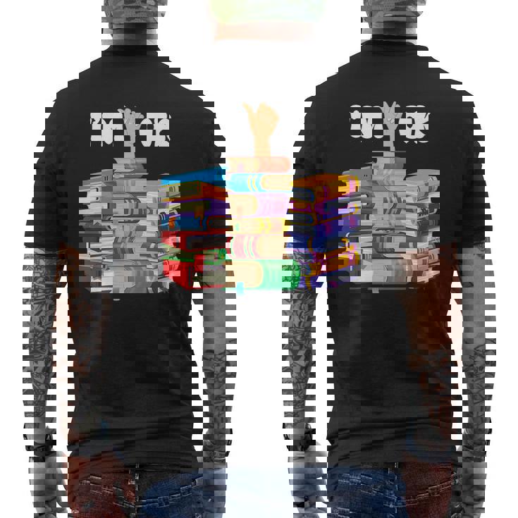 Bokish Books Lover Bookworm Library Reading Lovers Im Ok Reading Funny Designs Funny Gifts Mens Back Print T-shirt