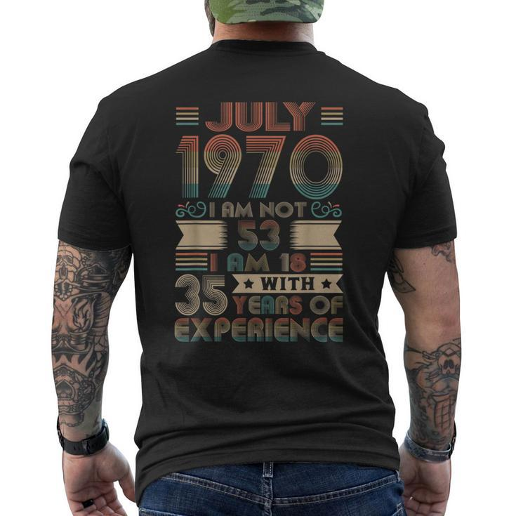 Born July 1970 53Rd Birthday Made In 1970 53 Year Old  Mens Back Print T-shirt