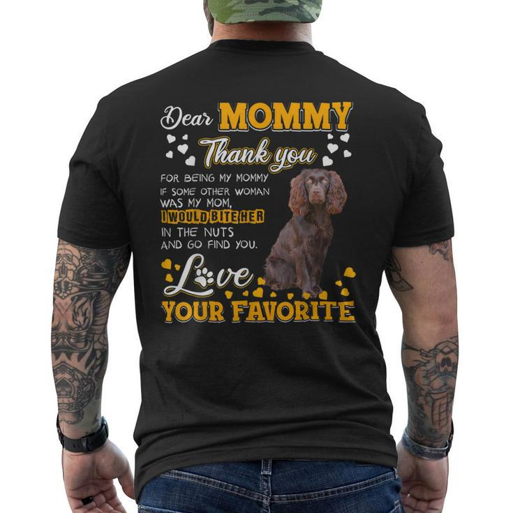 Boykin Spaniel Dear Mommy Thank You For Being My Mommy Mens Back Print T-shirt