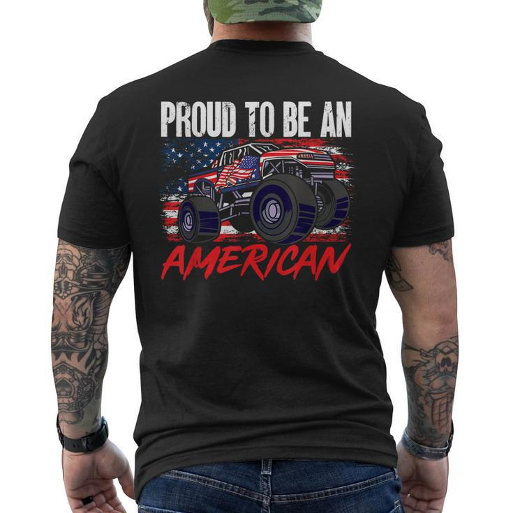 Boys Kids Proud To Be An American 4Th Of July  Mens Back Print T-shirt