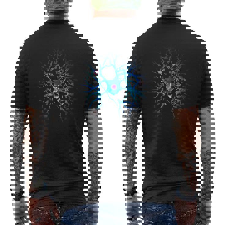 Brain Neuron Fancy Blue Nerve Neurology Neuroscience Men's T-shirt Back Print