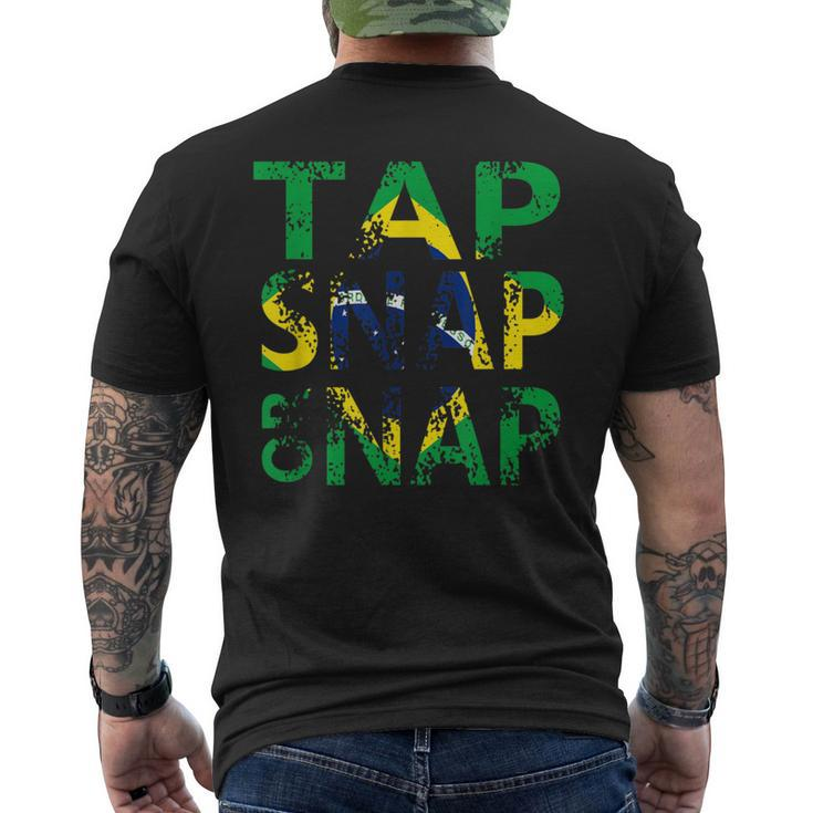 Brazilian Jiu Jitsu Tap Snap Or Nap Men's T-shirt Back Print