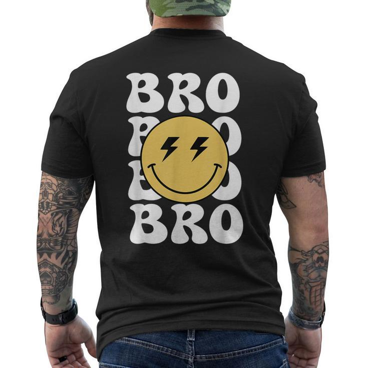 Bro One Happy Dude Birthday Theme Family Matching Men's T-shirt Back Print