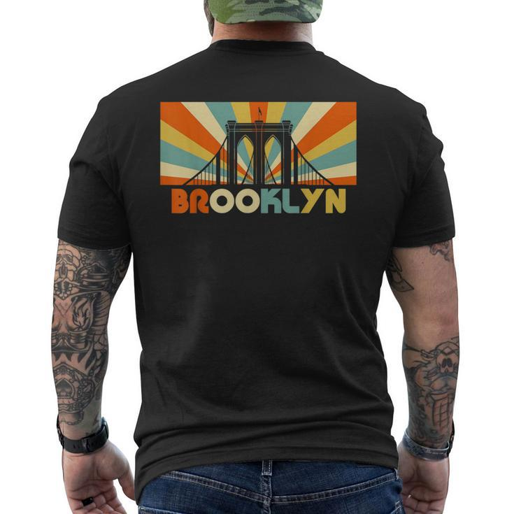 Brooklyn Bridge 70S Retro Vintage Souvenir Men's T-shirt Back Print