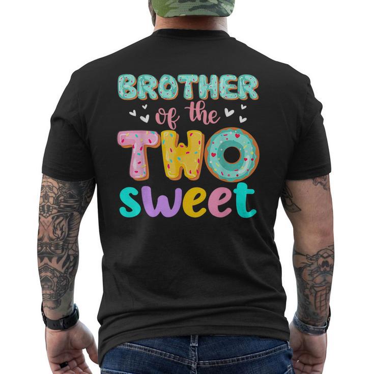 Brother Of The Two Sweet Donut Birthday Family Theme Girl  Mens Back Print T-shirt