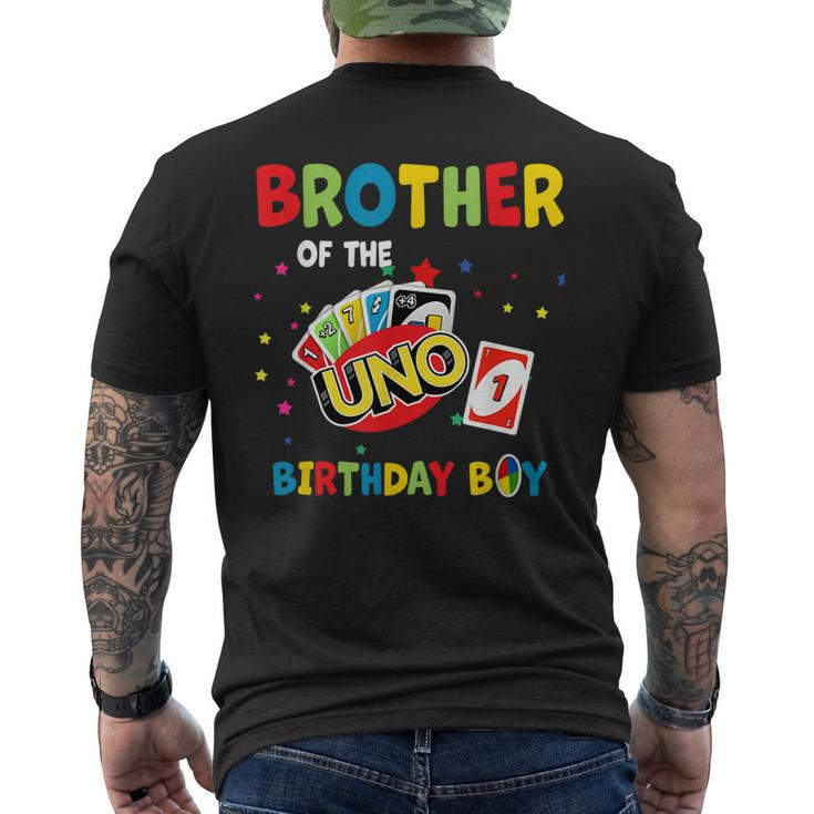 Brother Of The Uno Birthday Boy Uno Birthday Boy  Mens Back Print T-shirt