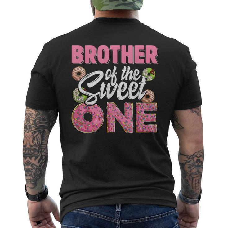 Brother Of The Sweet One Birthday 1St B-Day Donut One Party Men's T-shirt Back Print