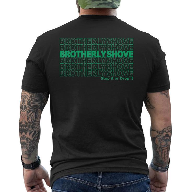 Brotherly Shove Thank You Men's T-shirt Back Print