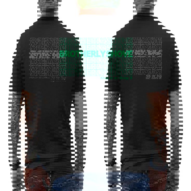 Brotherly Shove Thank You Men's T-shirt Back Print