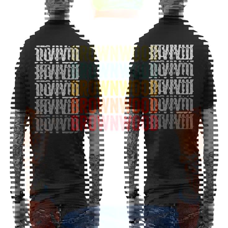 Brownwood Texas Brownwood Tx Retro Vintage Text Men's T-shirt Back Print
