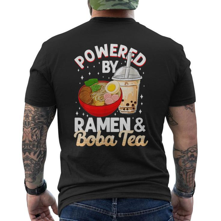 Bubble Powered By Ramen & Boba Tea Noodle  Mens Back Print T-shirt