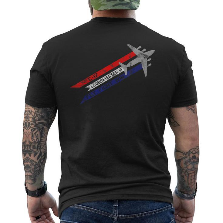 C-17 Globemaster Iii Military Transport Fly Fight Win Men's T-shirt Back Print