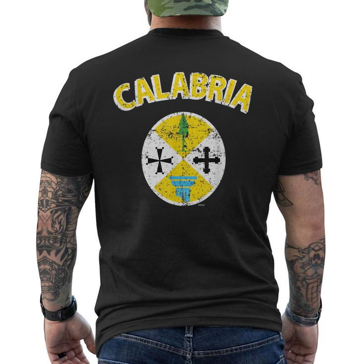 Calabria Italia Flag Calabrian Italy Italian Region  Mens Back Print T-shirt