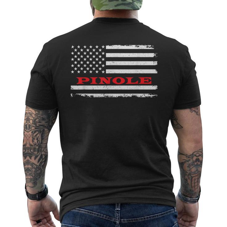 California American Flag Pinole Usa Patriotic Souvenir Men's T-shirt Back Print