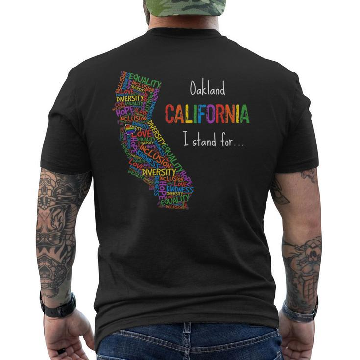 California Oakland Gay Lgbtq Pride Month Equality   Mens Back Print T-shirt