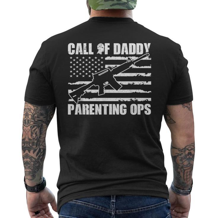 Call Of Daddy Parenting Ops Fathers Day Gaming Dad Gamer Men's T-shirt Back Print