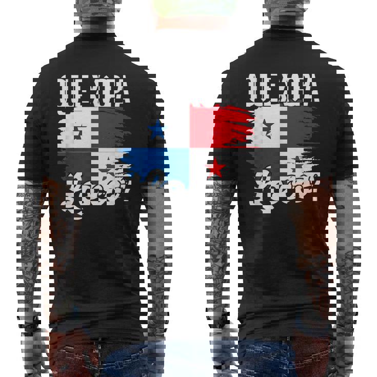 Camiseta Panama Panamanian Flag Dna Panameño Que Xopa Mens Back Print T-shirt