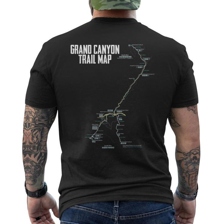 Camp Grand Canyon National Park Trail Map Camping Hiking  Mens Back Print T-shirt