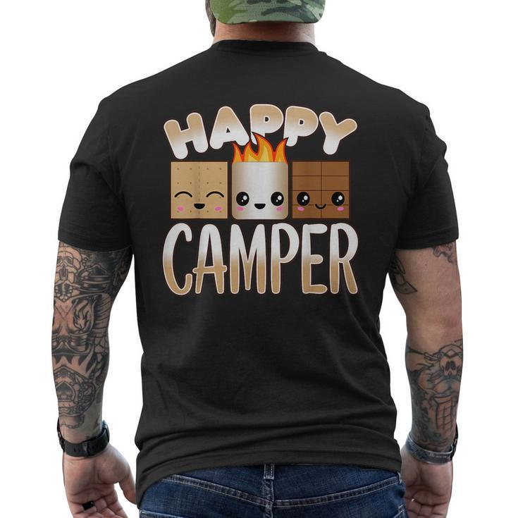 Campfire Camping Outdoor Friends Smores Happy Camper  Mens Back Print T-shirt