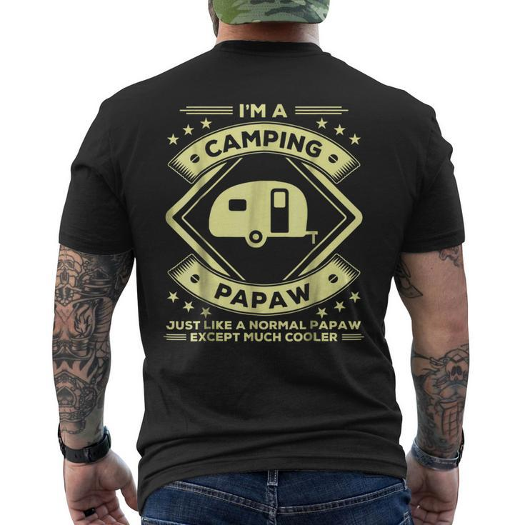 Camping Papaw Camper Grandpa Men's Back Print T-shirt