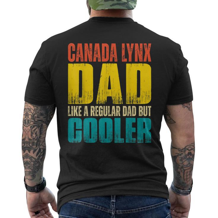 Canada Lynx Dad Like A Regular Dad But Cooler Men's T-shirt Back Print