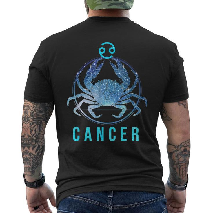 Cancer Zodiac Sign Astrology Birthday Horoscope Lover Men's Back Print T-shirt