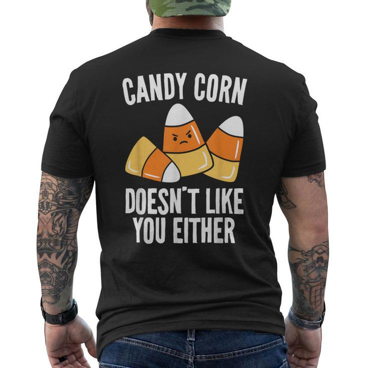 Candy Corn Doesn't Like You Either Halloween Men's T-shirt Back Print