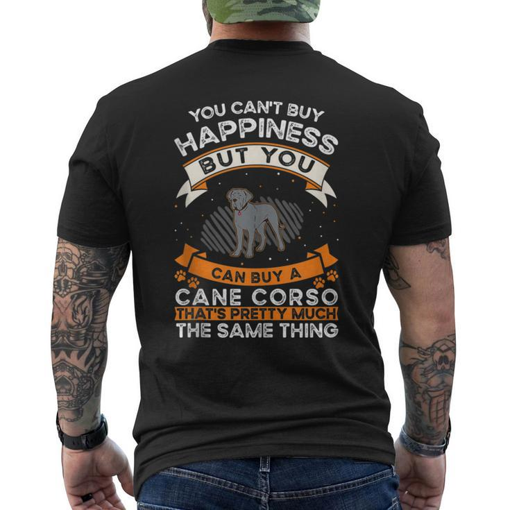 Cane Corso Happiness Italian Mastiff Cane Corso  Mens Back Print T-shirt