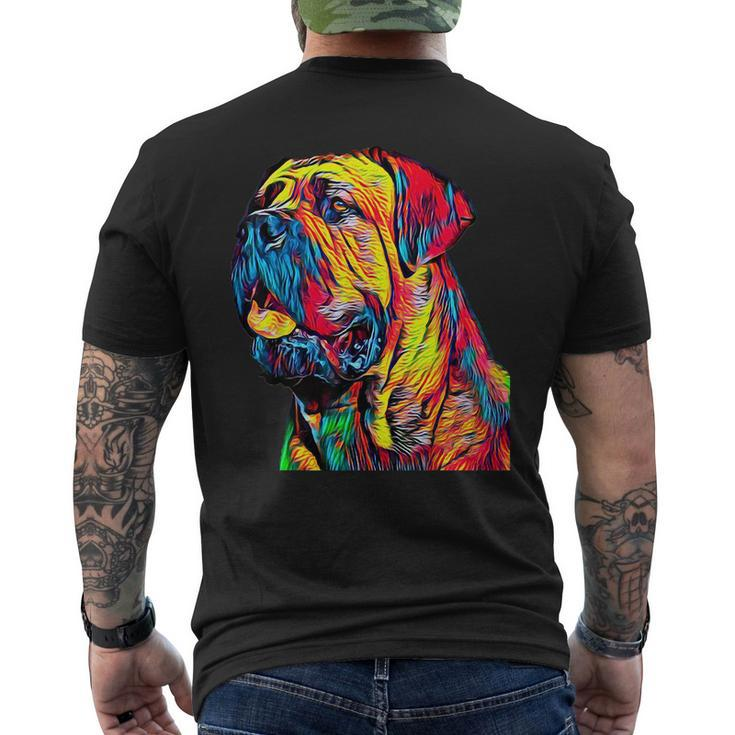 Cane Corso Italian Mastiff Dog Head Mens Back Print T-shirt