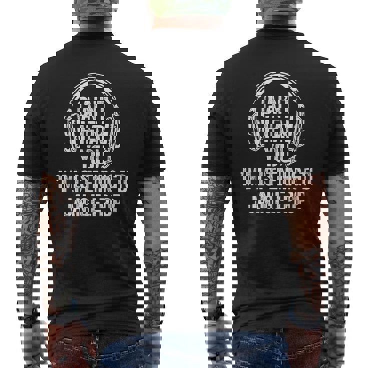 I Can't Hear You Listening To Jangle Pop Men's T-shirt Back Print