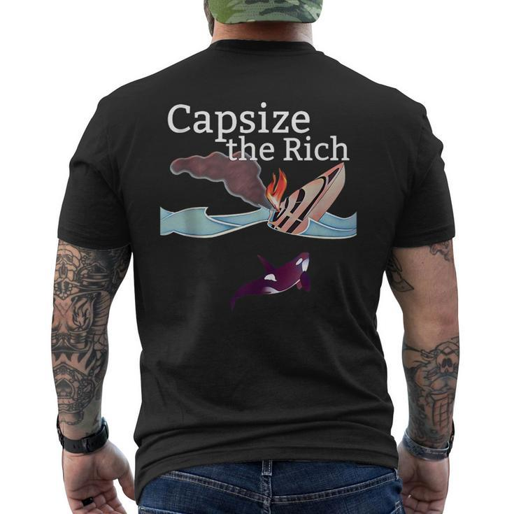Capsize The Rich  Mens Back Print T-shirt
