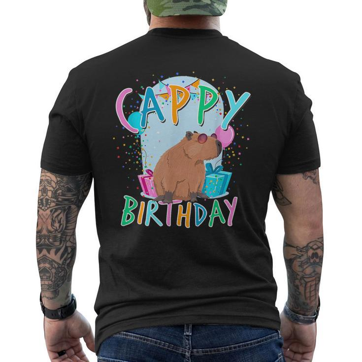 Capybara Birthday Party Capybaras For Girls And Boys Gifts For Capybara Lovers Funny Gifts Mens Back Print T-shirt
