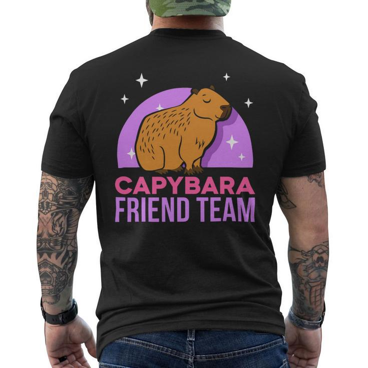 Capybara Friend Team Lover Animal Capybaras Rodent Mens Back Print T-shirt