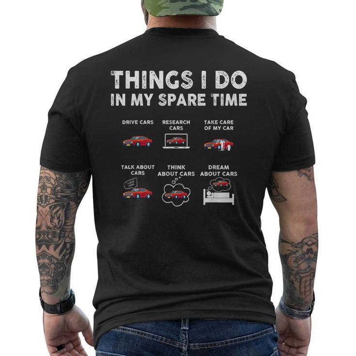 Car Guy Things I Do In My Spare Time Funny Muscle Cars Lover Cars Funny Gifts Mens Back Print T-shirt