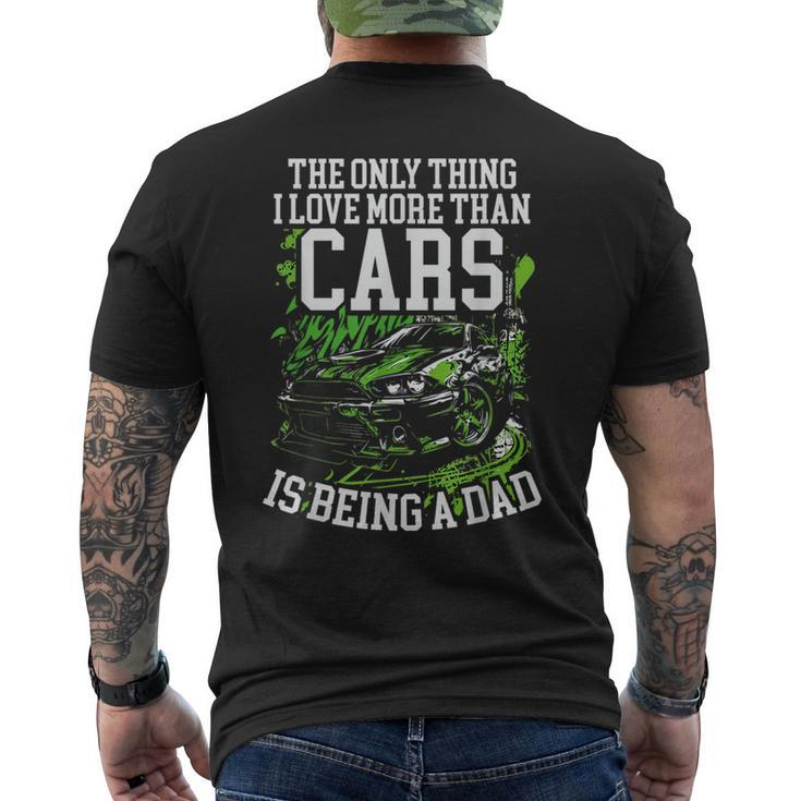 Car Racer Dad Speed Driver Car Lover Daddy Fathers Day  Mens Back Print T-shirt