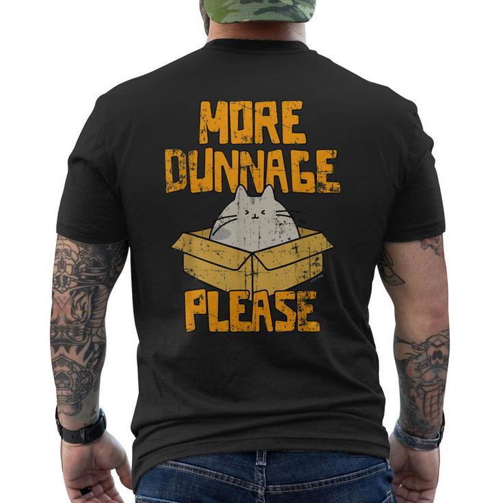 Cat More Dunnage Please T  Distressed Mens Back Print T-shirt