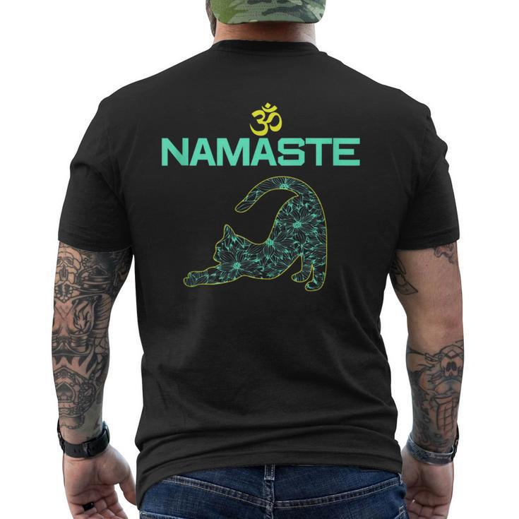 Cat Yoga Namaste Om Ying Yang Balance Yoga New Mat Men's T-shirt Back Print
