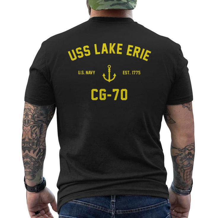 Cg70 Uss Lake Erie Men's Back Print T-shirt