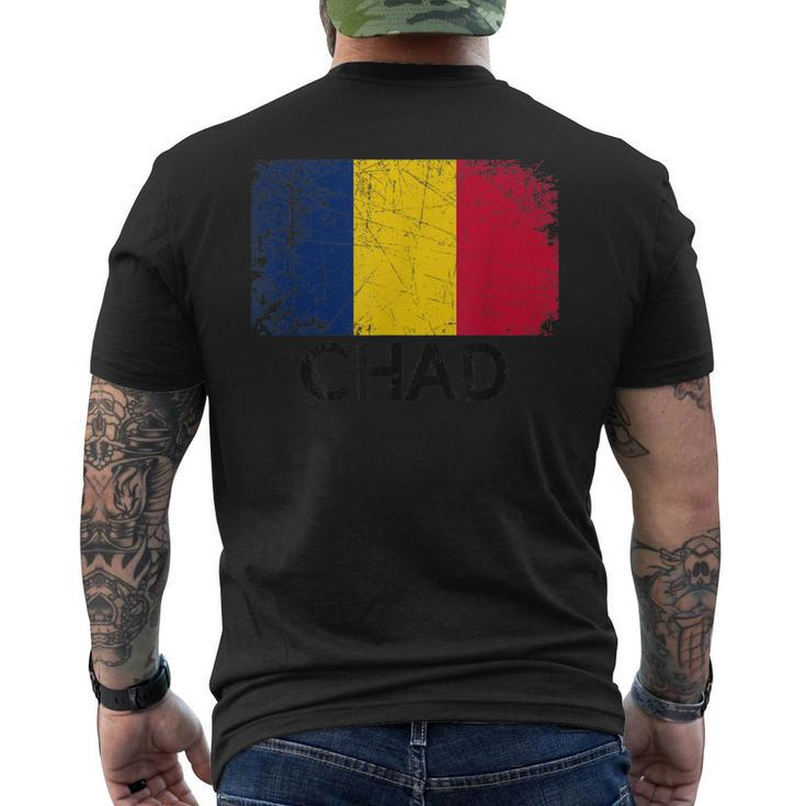 Chadian Flag Vintage Made In Chad Men's T-shirt Back Print