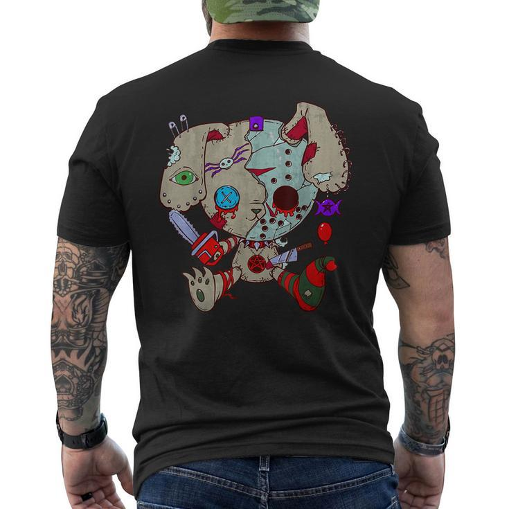 Chainsaw Goth Bunny Zombie Alt Punk Grunge Clothing Voodoo Goth Men's T-shirt Back Print