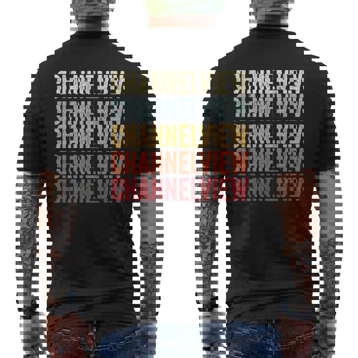 Channelview Texas Channelview Tx Retro Vintage Text Men's T-shirt Back Print