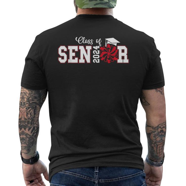 Cheer Senior 2024 Class Of 2024 Cheerleading Graduation Men's Back Print T-shirt